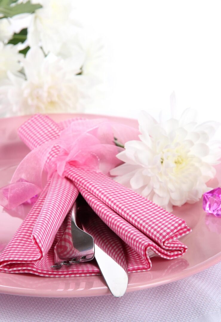 Table Covers Cloth Served Plate Napkin Flowers by Orient Uniforms for customers in Dubai, Abu Dhabi, Sharjah, Ajman and across the UAE